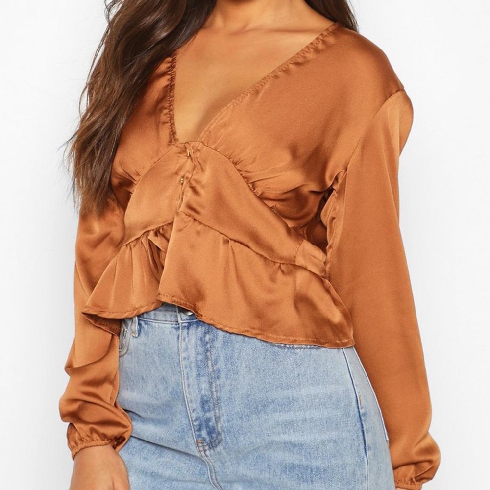 Satin Button Blouse
